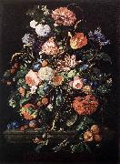 HEEM, Jan Davidsz. de Flowers in Glass and Fruits g oil